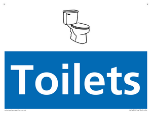 Toilets Illustrated Dementia Friendly Sign NHS Style Blue